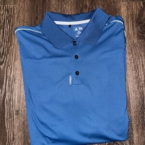 Adidas Men's Vibrant Blue Polo Shirt